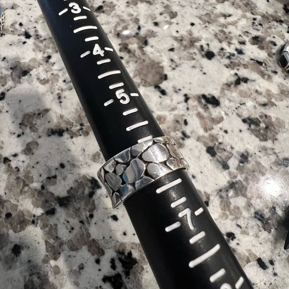 Vintage Sterling Silver Polished River Rocks or Pebble style Ring Size 6 - Picture 4 of 6